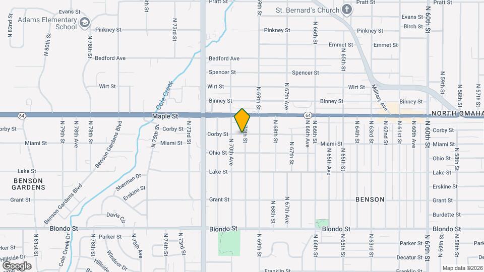 2630 N 70th St Map and Location Details