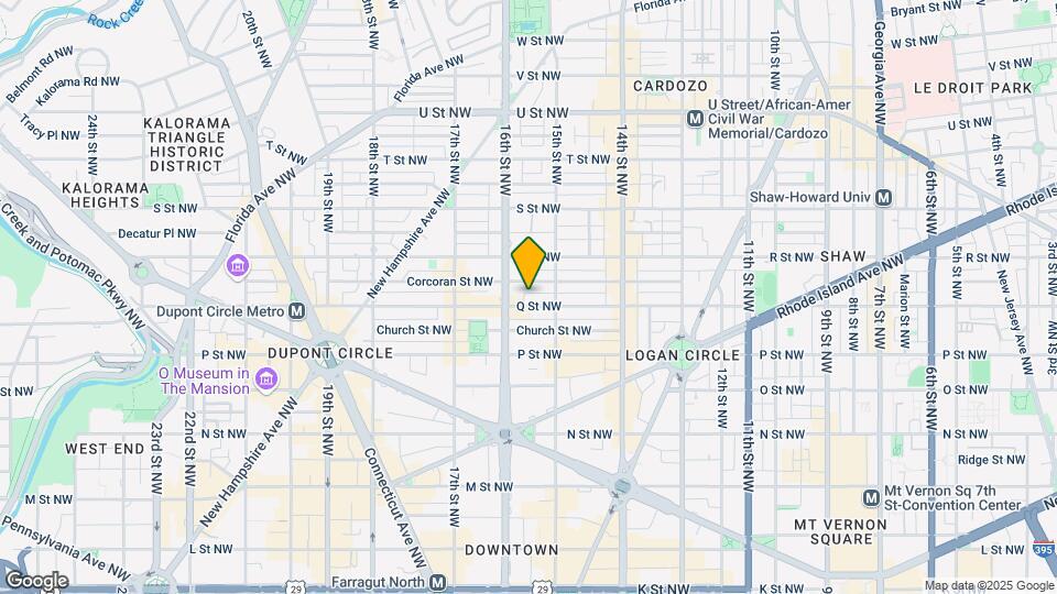 1525 Q St NW Mapa y Detalles de la Ubicación