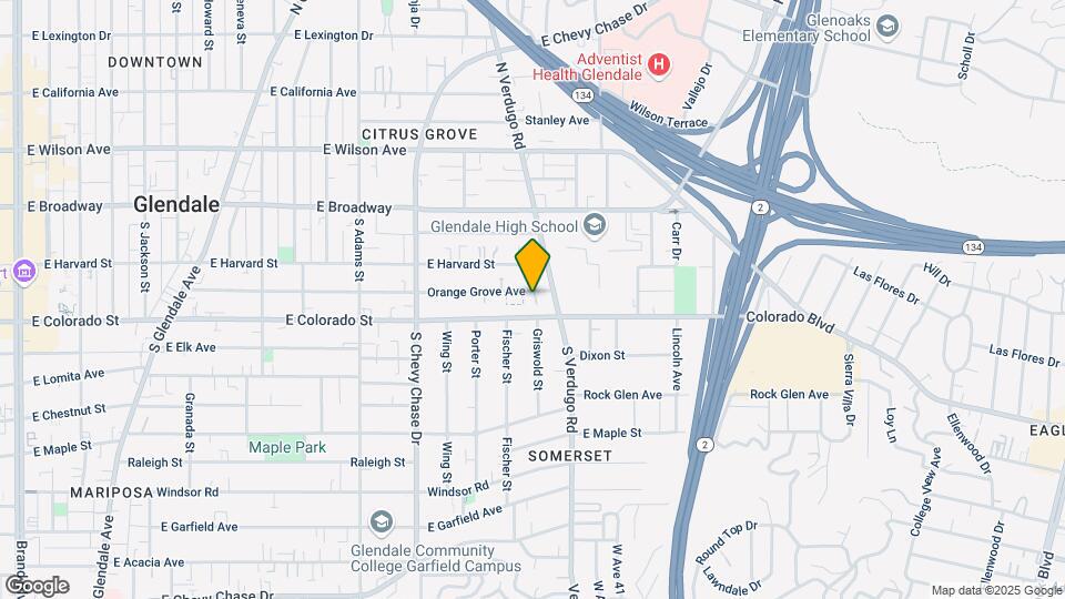 1356 Orange Grove Ave Map and Location Details