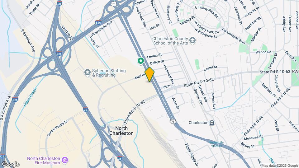 Furnished Studio-Charleston - North Charle Map and Location Details