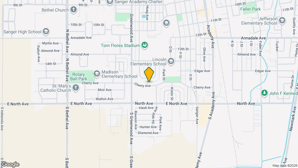 1740 Cherry Ave Map and Location Details