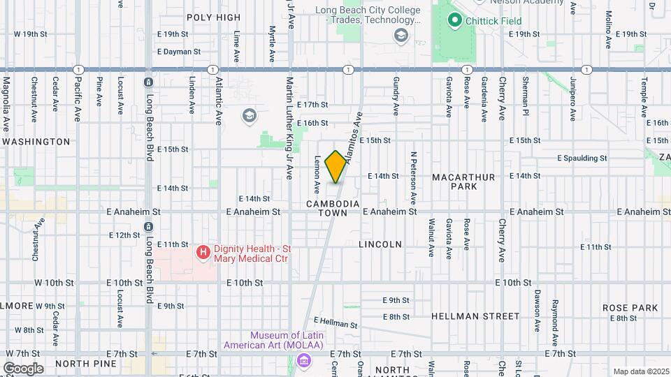 1363 Alamitos Ave Map and Location Details