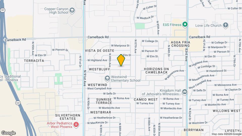 8760 W Hazelwood St Map and Location Details