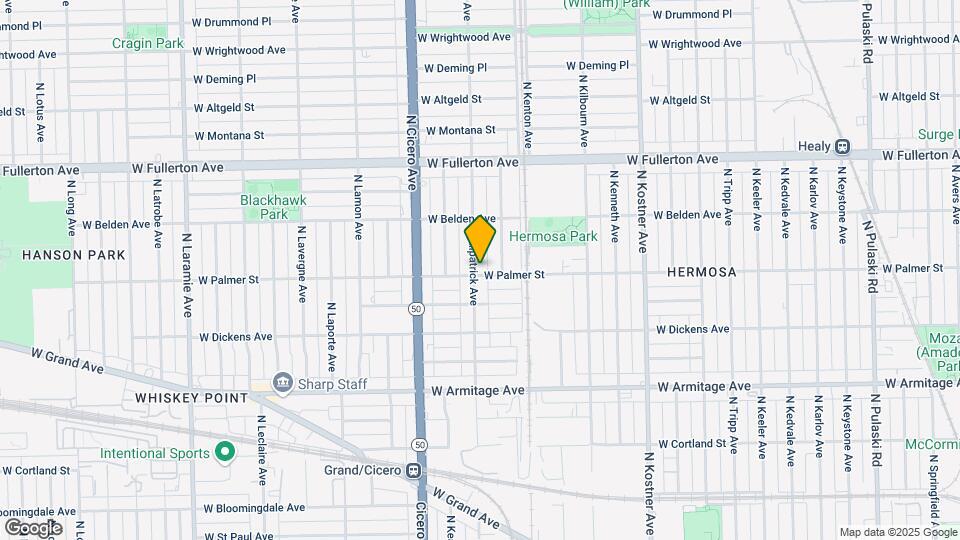 4652 W Palmer St, Unit 1 Map and Location Details