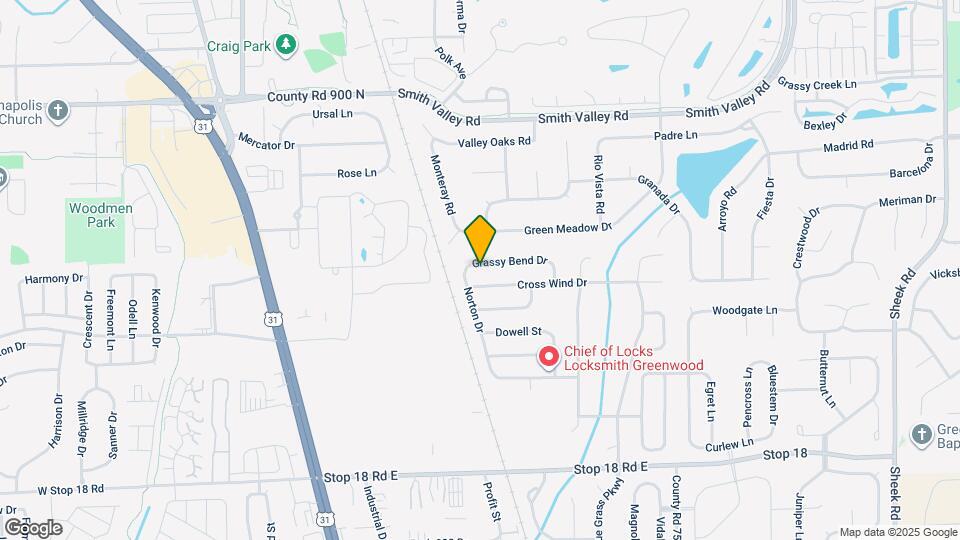 581 Grassy Bend Dr Map and Location Details
