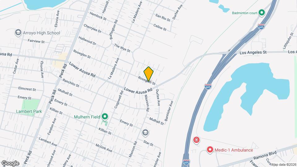 12124 Roseglen St Map and Location Details