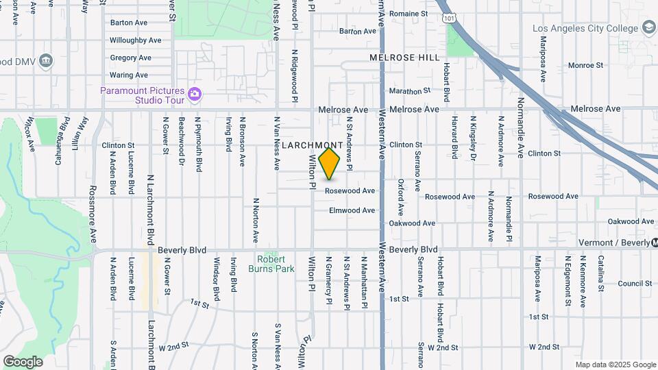 4929 Rosewood Ave Map and Location Details