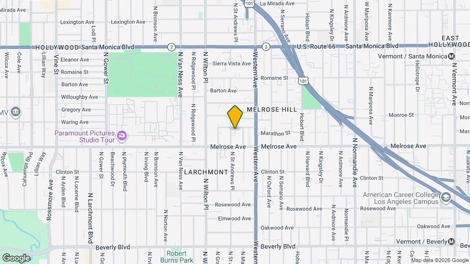 740 N St Andrews Pl, Unit 6 Mapa y Detalles de la Ubicación