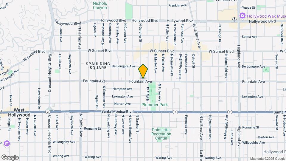 7421 Fountain Ave Map and Location Details