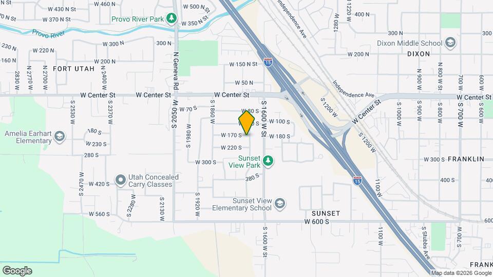 190 S 1680 W Mapa y Detalles de la Ubicación