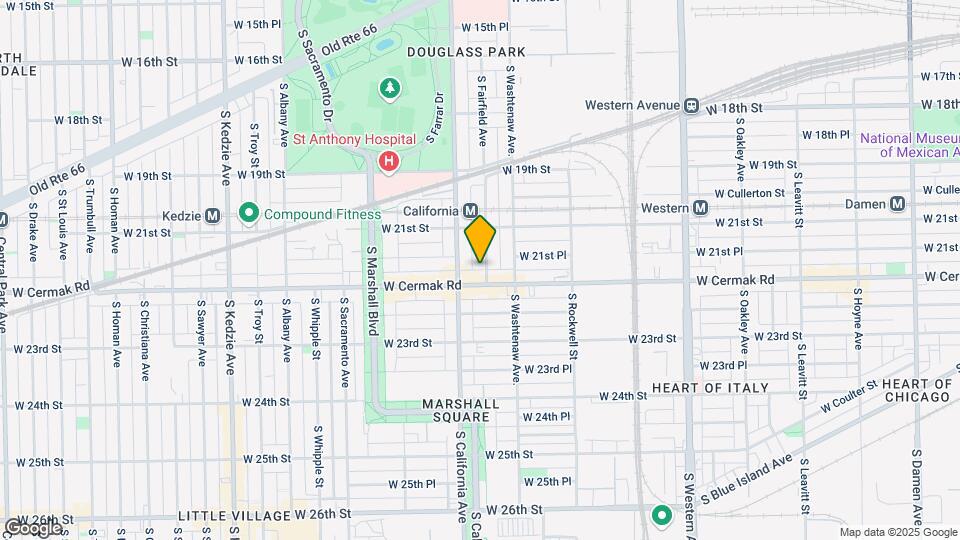 2142 S Fairfield Ave Map and Location Details