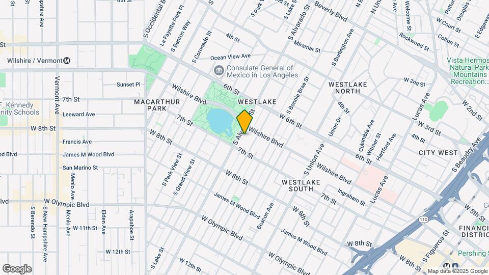 MacArthur Park Metro Apartments Map and Location Details