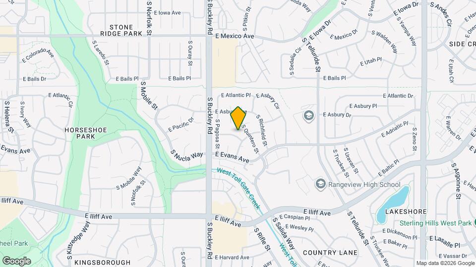 17125 E Pacific Pl Map and Location Details