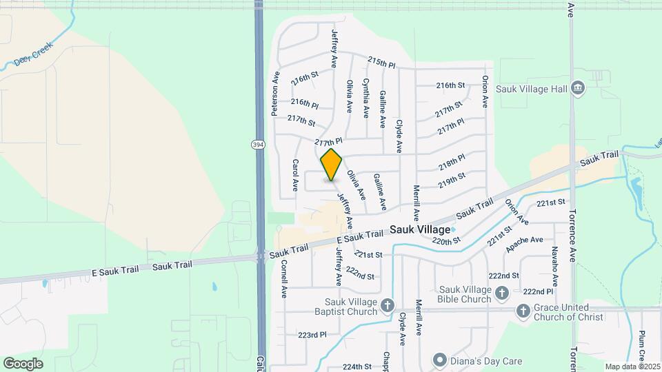 21913 S Jeffrey St Mapa y Detalles de la Ubicación