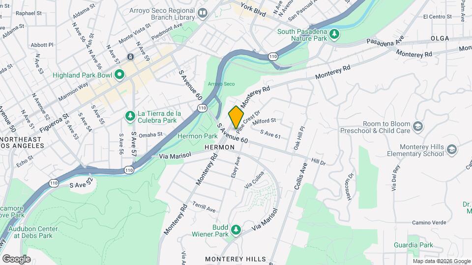 6011 Pine Crest Dr Map and Location Details