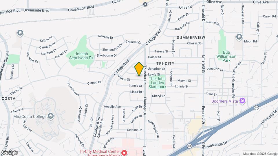 4078 Marvin St Map and Location Details
