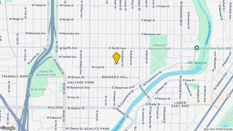 2102 N Palmer St Map and Location Details