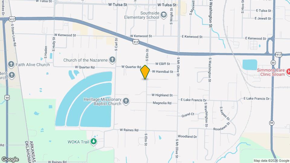 2010 S Elm St Mapa y Detalles de la Ubicación