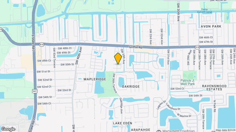 5051 SW 35th Way Map and Location Details