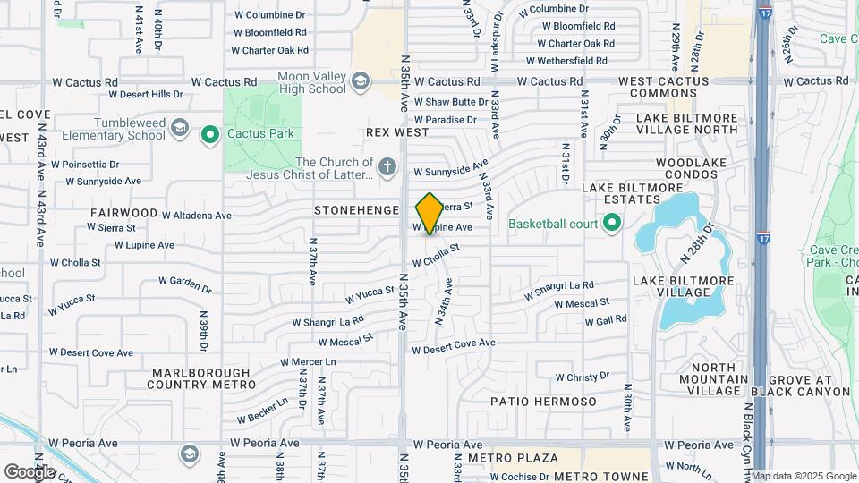 3414 W Cholla St Map and Location Details