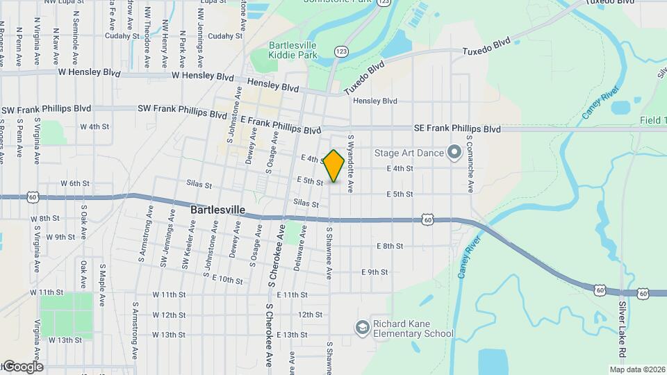 424 S Shawnee Ave Mapa y Detalles de la Ubicación
