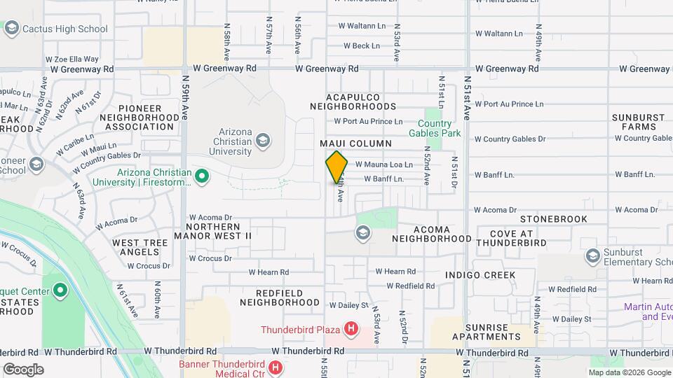 14650 N 54th Ave Map and Location Details