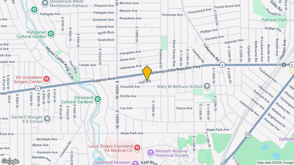 10814 Hull Ave Map and Location Details