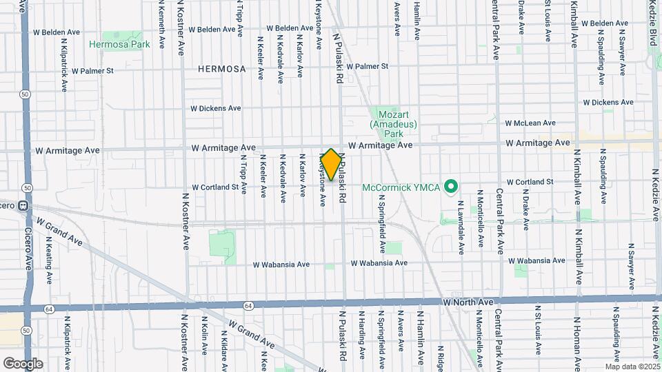 4018 W Cortland St Map and Location Details