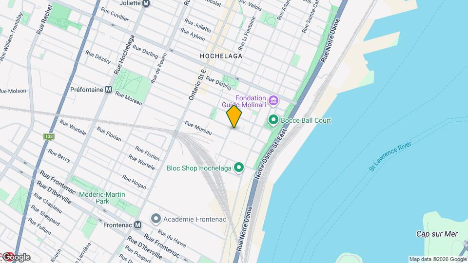 1580-1590 Rue Préfontaine Map and Location Details