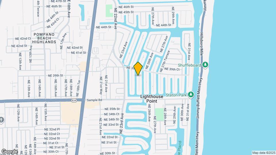 1021 Hillsboro Mile Map and Location Details