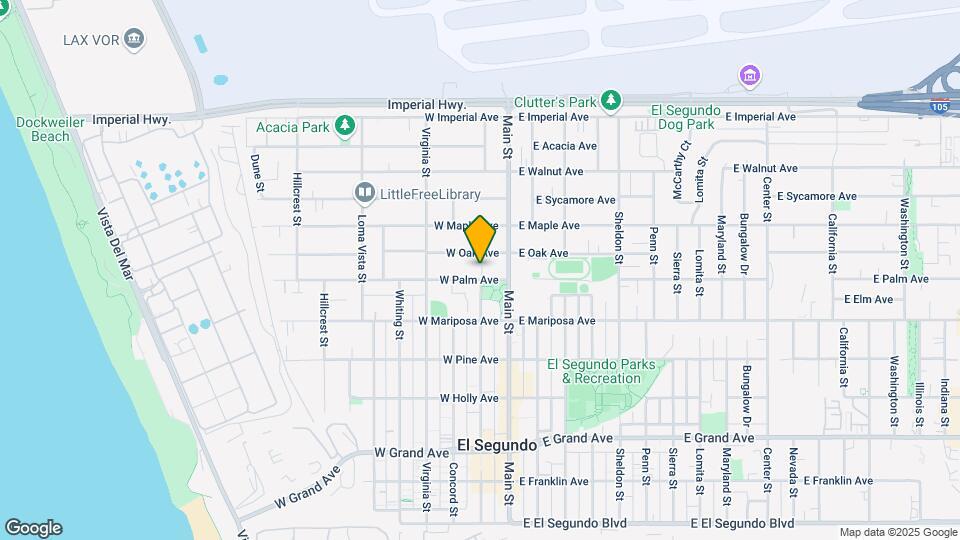 135 W Palm Ave Map and Location Details
