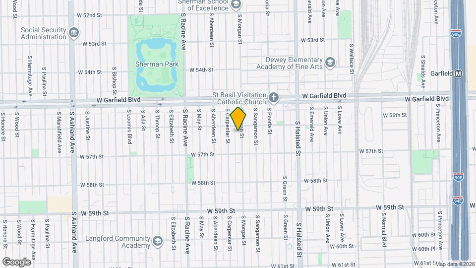 5612 S Morgan St Map and Location Details