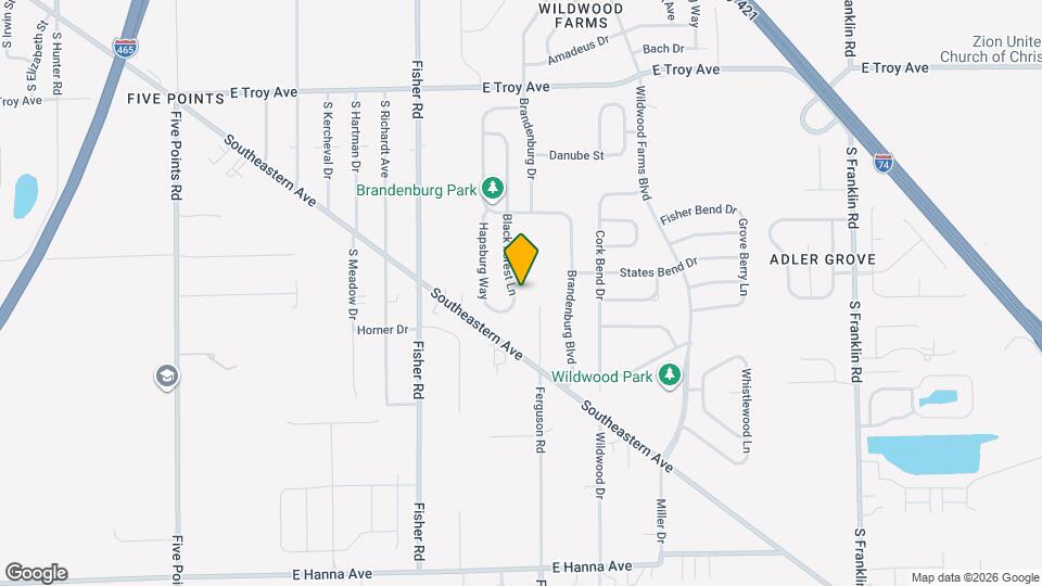 3421 Black Forest Ln Mapa y Detalles de la Ubicación