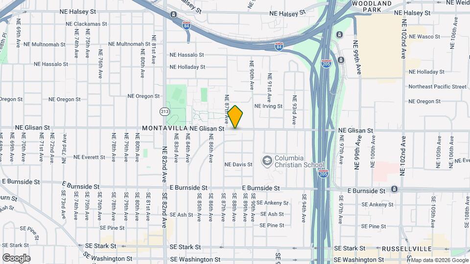 8746 NE Glisan St Mapa y Detalles de la Ubicación