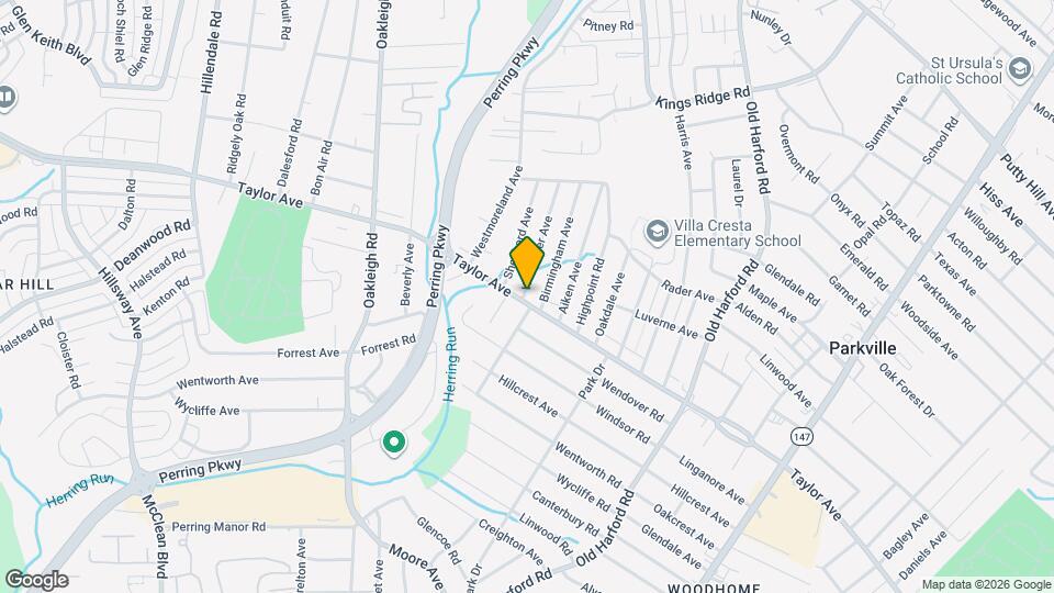 2110 Taylor Ave Map and Location Details