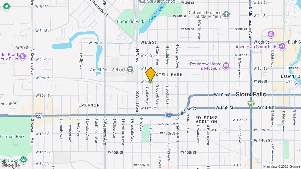 1317 W 9th St Map and Location Details