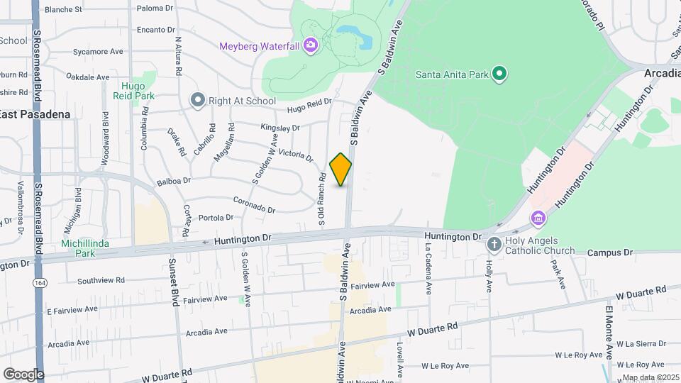 523 S Baldwin Ave Map and Location Details