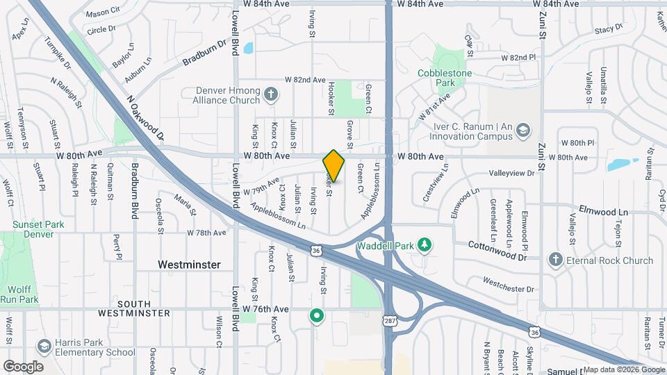 7920 Hooker St, Unit B Map and Location Details