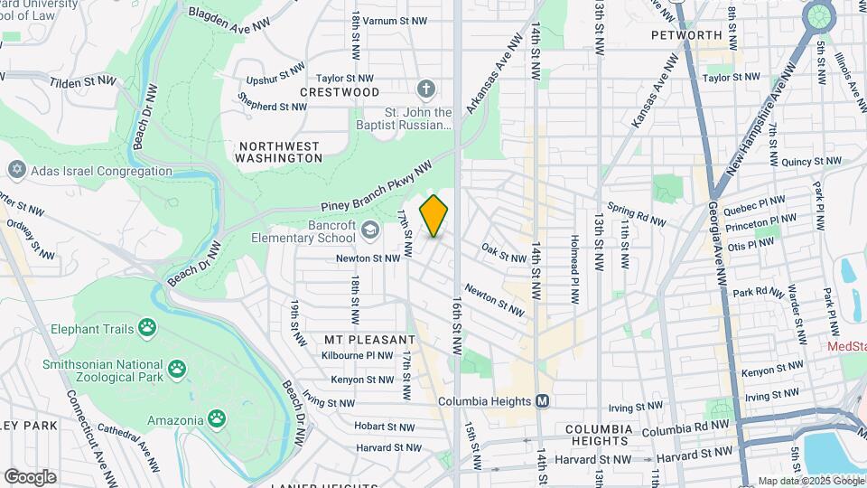 3424 Brown St NW, Unit Basement Map and Location Details