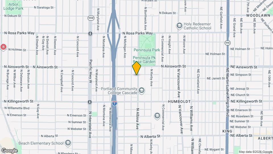 5823 N Albina Ave Map and Location Details