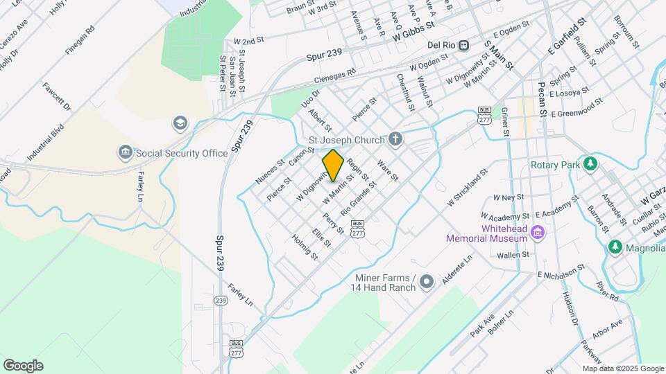 1105 W Martin St Map and Location Details