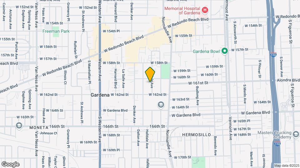 16015 Halldale Avenue, Unit A Map and Location Details