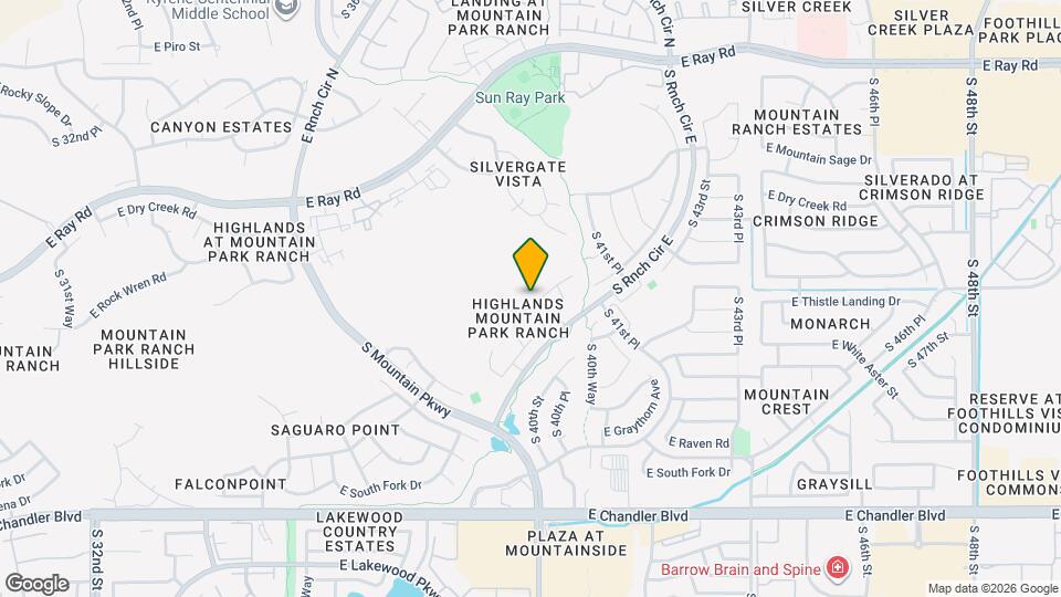 4038 E Thistle Landing Dr Map and Location Details