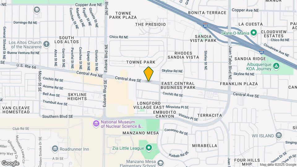 10804 Central Ave SE Mapa y Detalles de la Ubicación