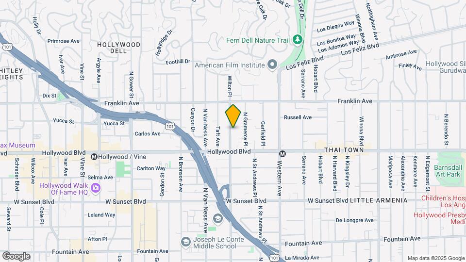 1750 N Wilton Pl Map and Location Details