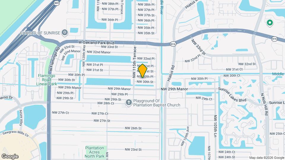 11421 NW 30th St Map and Location Details