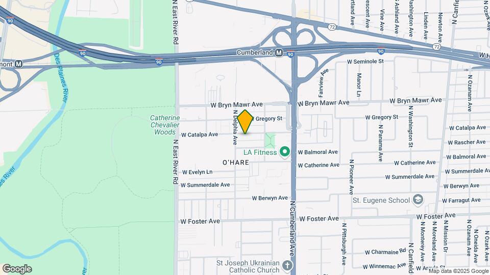 8541 W Catalpa Ave Map and Location Details