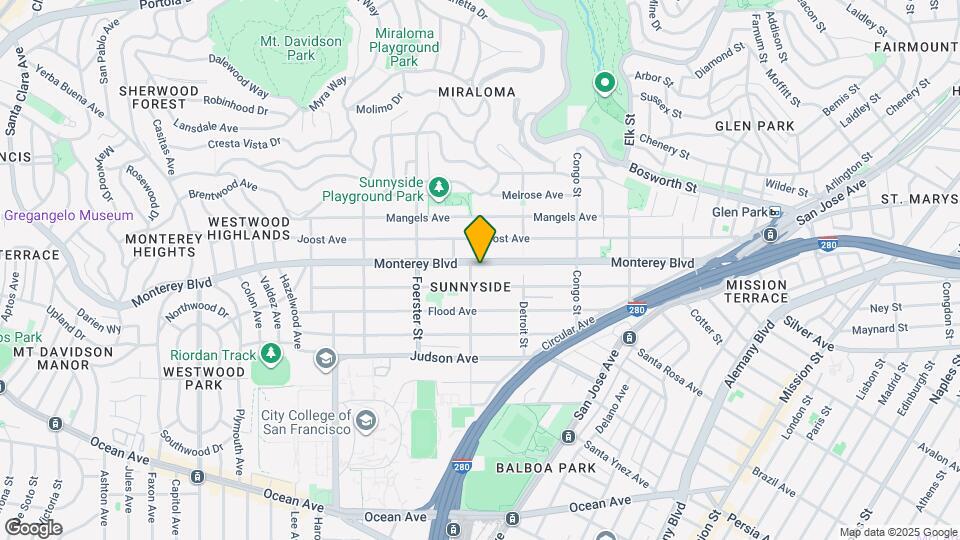 487 Monterey Blvd Map and Location Details