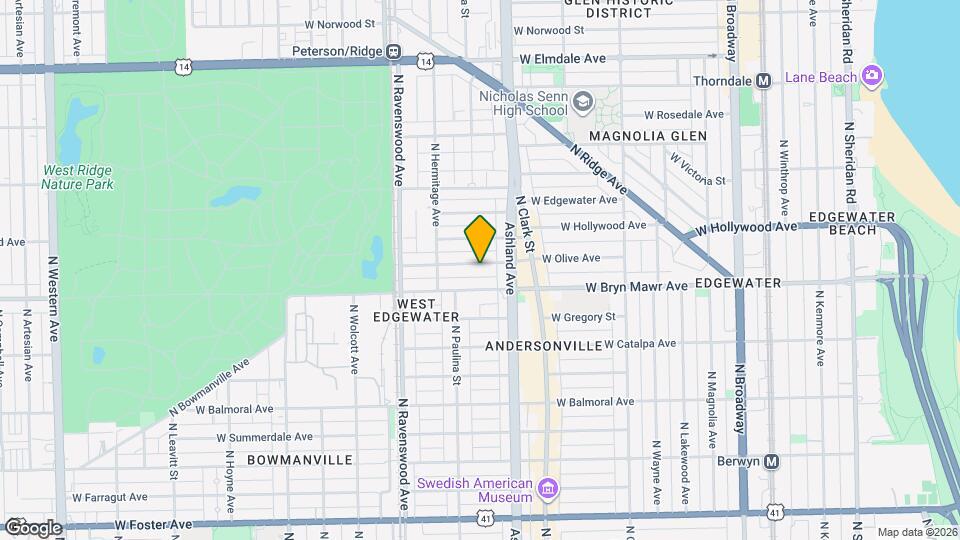1633 W Olive Ave Mapa y Detalles de la Ubicación