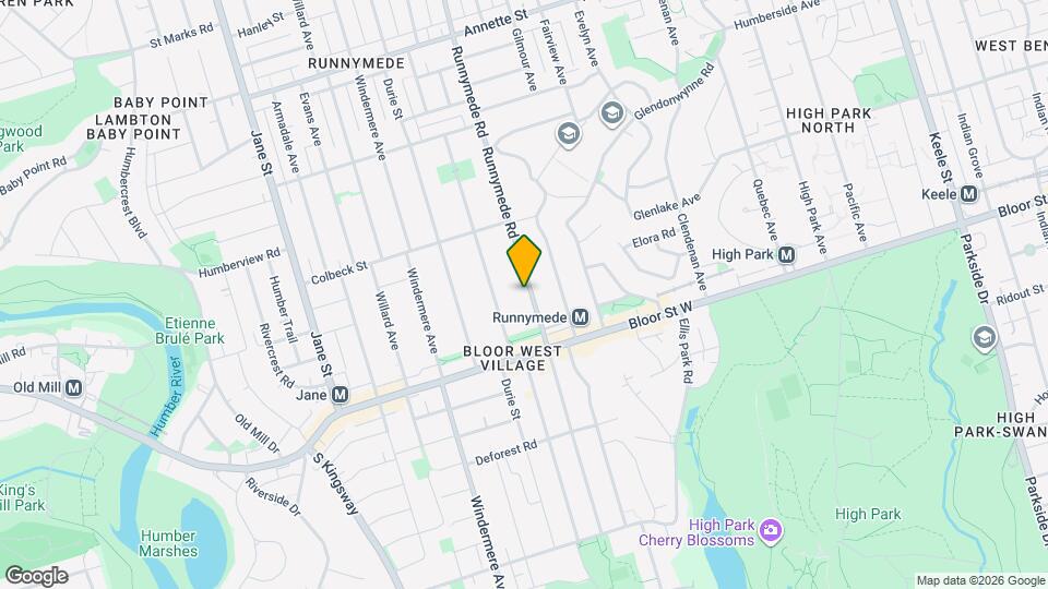 296 Runnymede Rd Map and Location Details